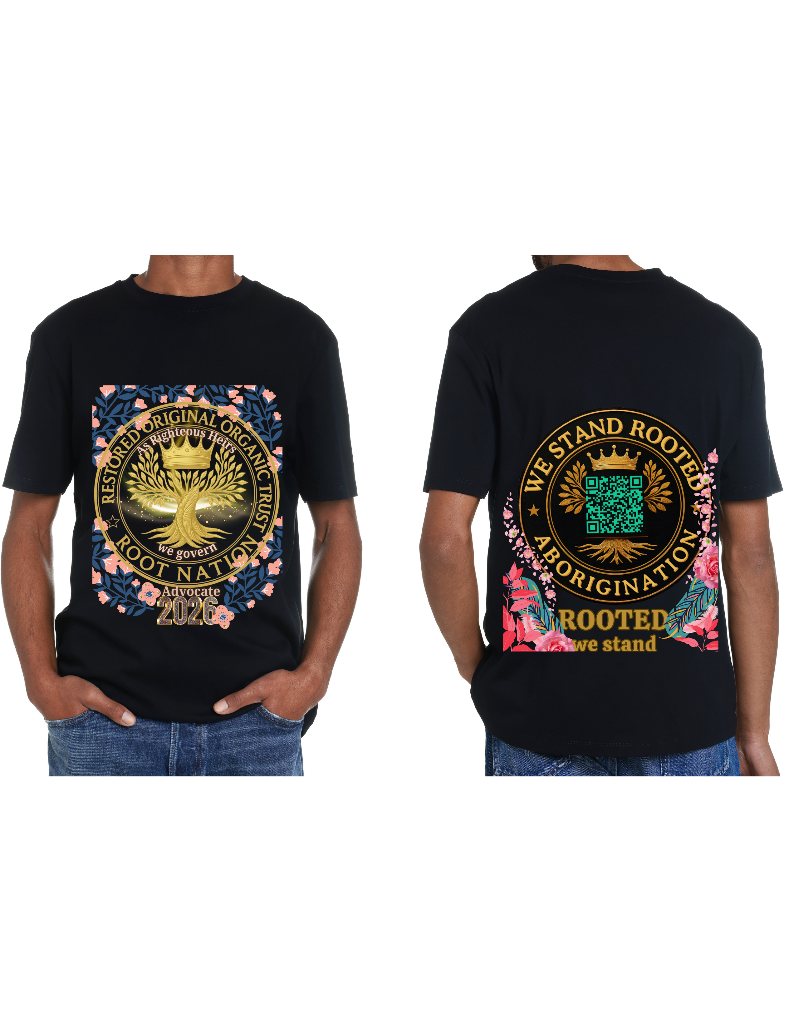 ROOT Nation advocate regalia shirt mockup